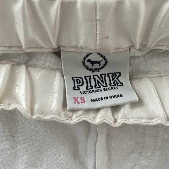 PINK Victoria’s Secret white pajama pants with sequence size xs - Picture 2 of 8